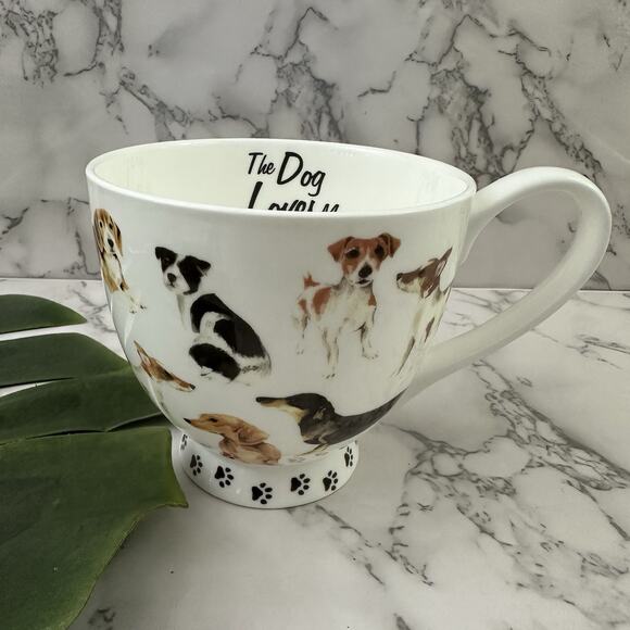 Portobello by Design The Dog Loves Me Better Coffee Mug Cup Puppy Gift Pedestal - Picture 2 of 7